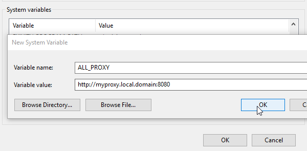 ALL_PROXY variable